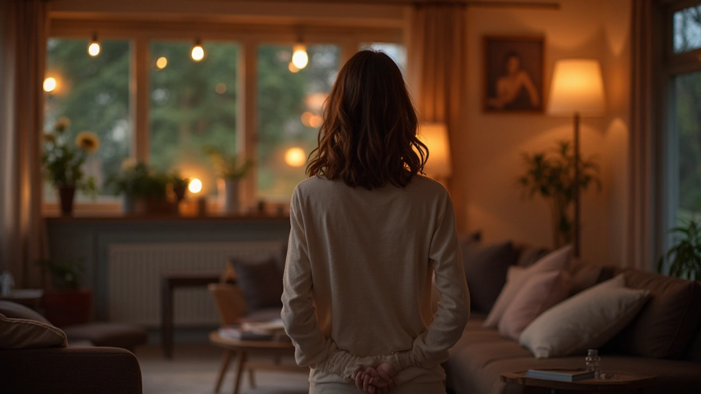 Rustige woonkamer bij avondlicht met comfort stoelen en zachte verlichting voor ontspanning