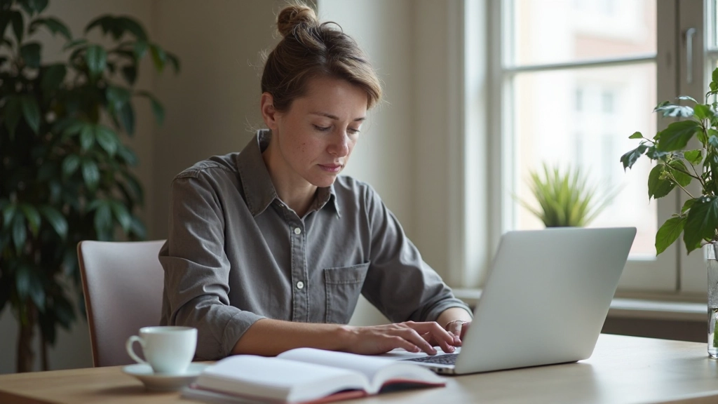 Persoon van 30-40 jaar volledig gekleed, werkend aan dagelijkse routines en gewoontes