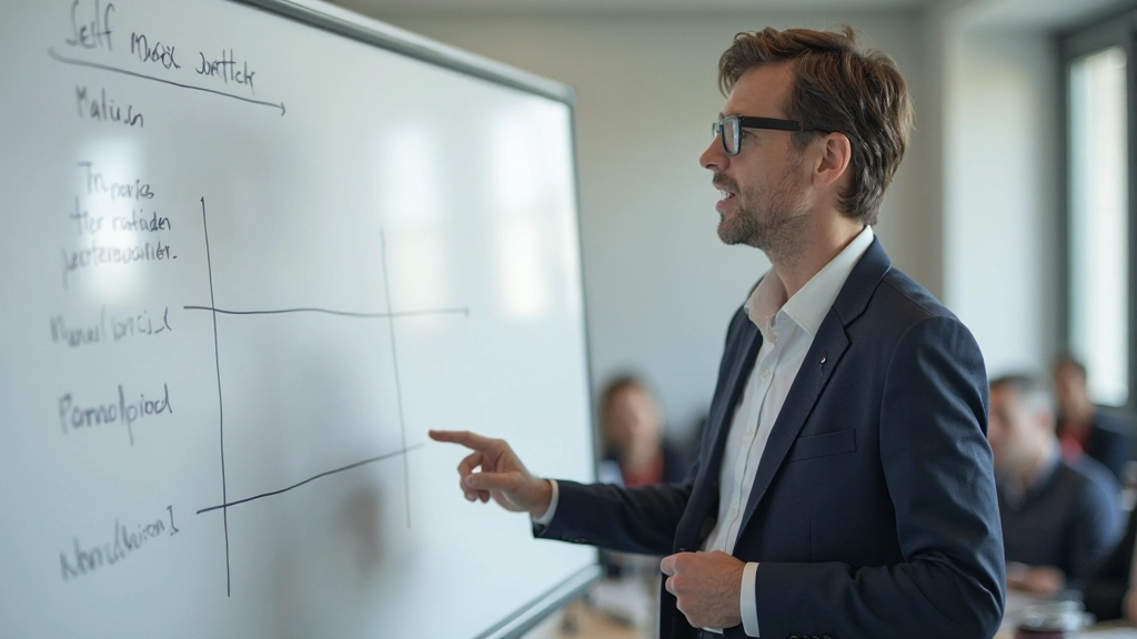 Visuele weergave van de Eisenhower Matrix met vier kwadranten duidelijk gelabeld en gekleurde secties